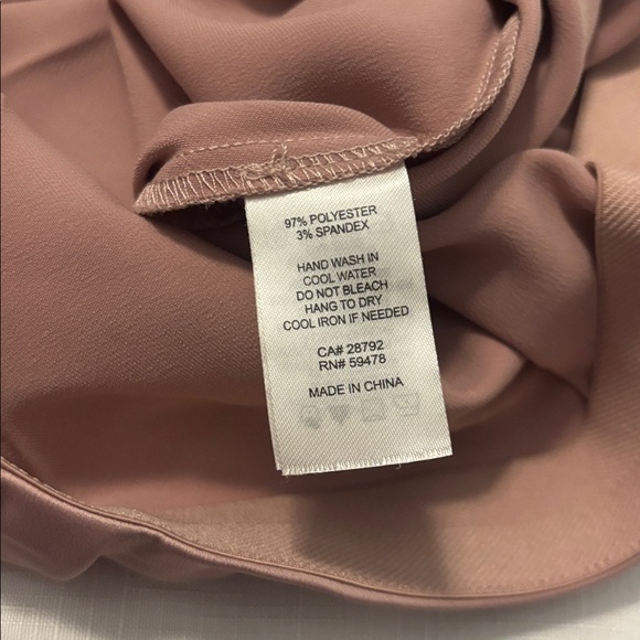 Joie Mauve Pink Wide Leg Satin Pull On Pants SZ 12 High Rise baggy work wear - Picture 3 of 12